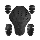 CE Level 1 motorcycle back, shoulder and elbow armor pad set