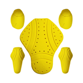 CE Level 2 motorcycle armor pad set - 5-piece back, shoulder, and elbow protector kit