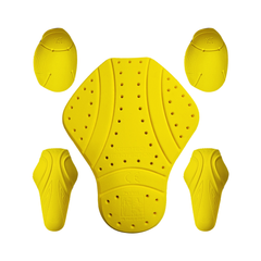 CE Level 2 motorcycle armor pad set - 5-piece back, shoulder, and elbow protector kit