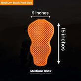 CE 2 Approve Back Protective Pad, Level 2 Approved Back Protector, Back Armor - Moto Style Wear