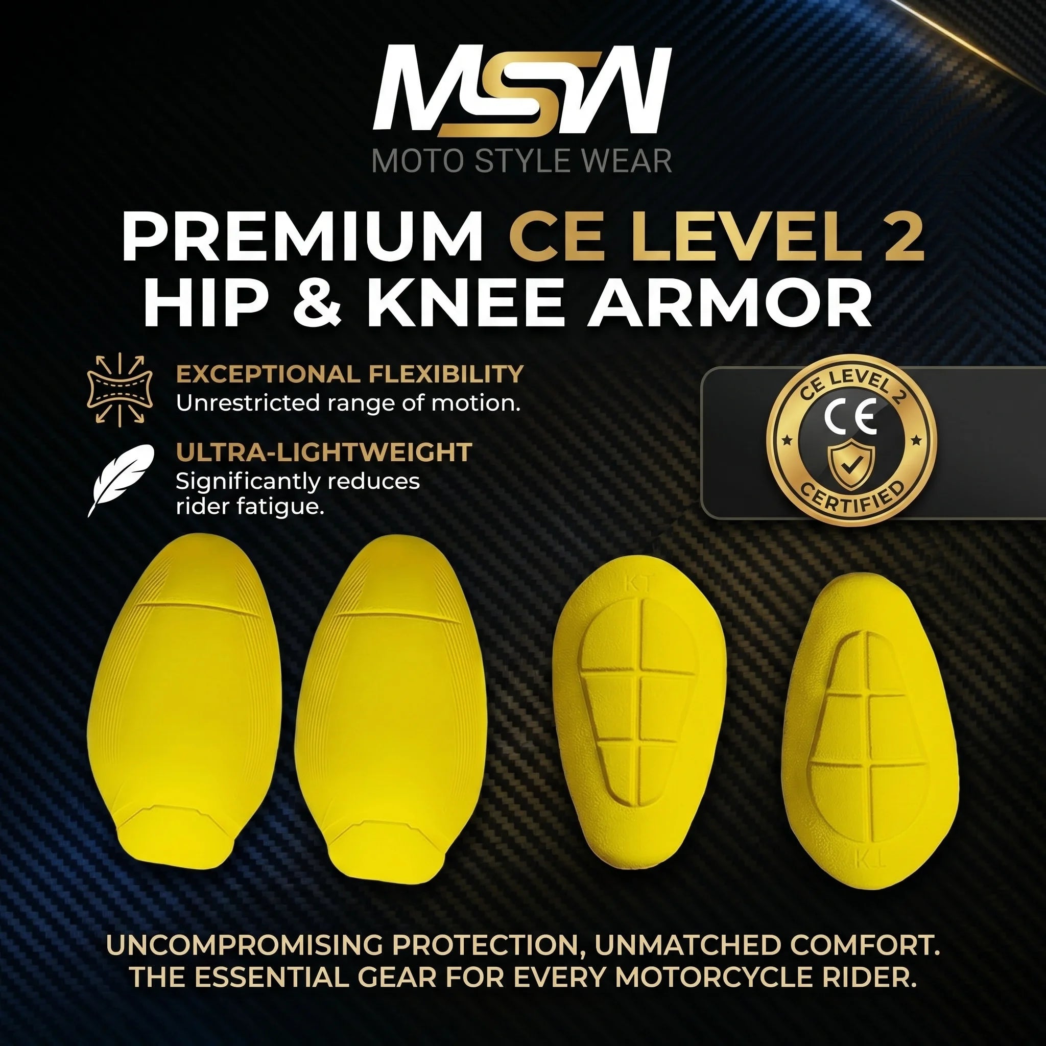 CE-2 Rated Protective Pads Set (Hip & Knee)