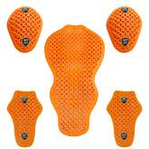 CE Level 2 motorcycle armor pad set for back, shoulders and elbows