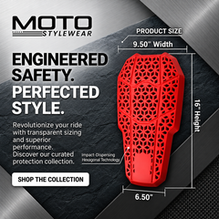 CE Level 2 Red Motorcycle Back Protector Insert
