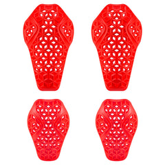 Red 4-piece CE Level 2 motorcycle shoulder and elbow armor insert set