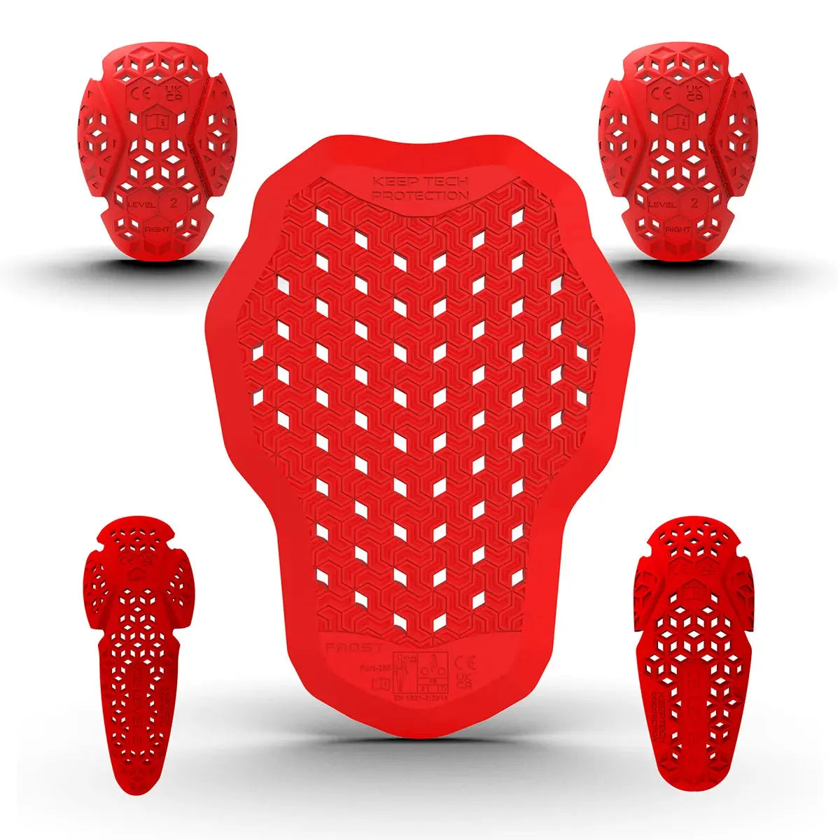 CE Level 2 motorcycle armor inserts back shoulder and elbow pad set