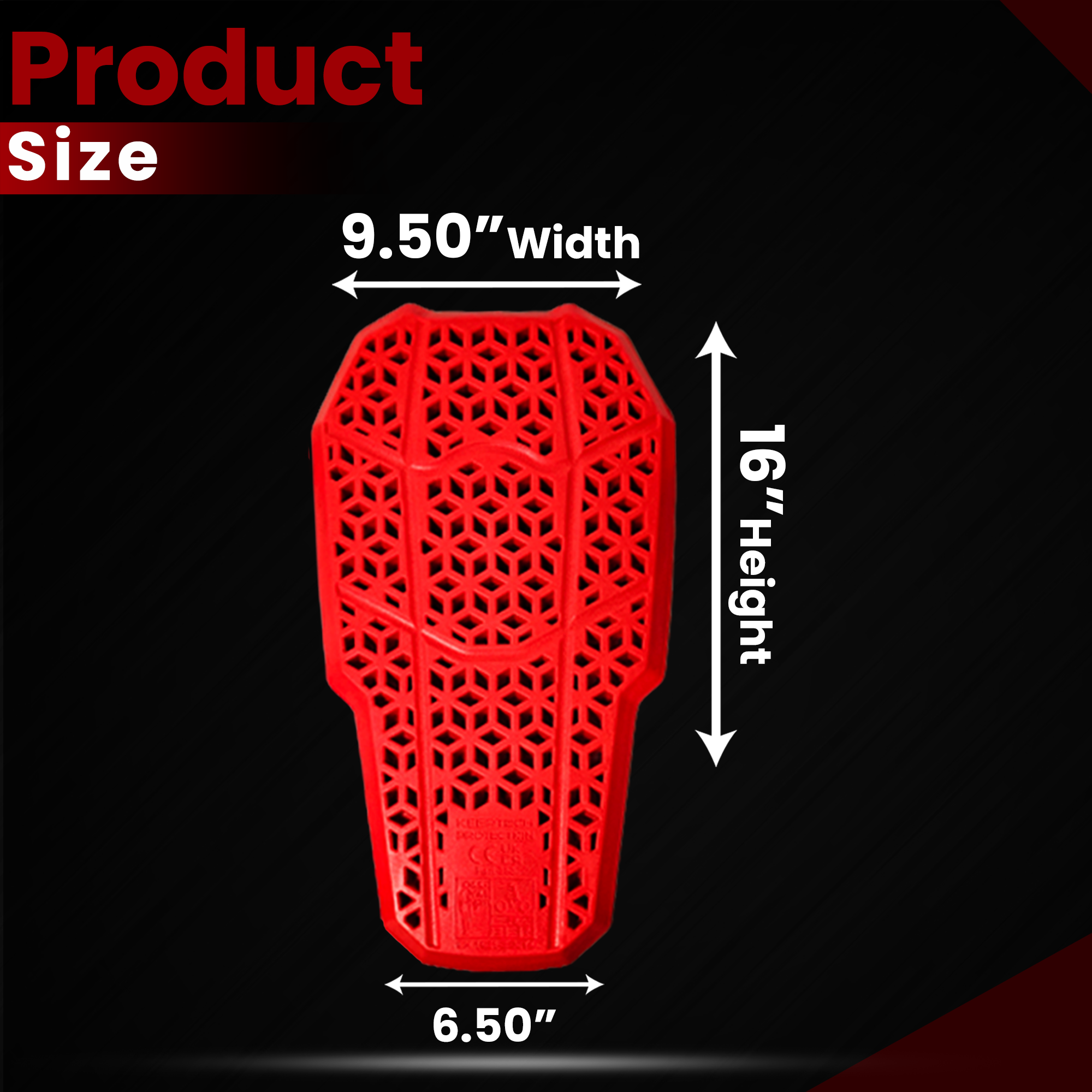 CE Level 2 Red Motorcycle Back Protector Insert