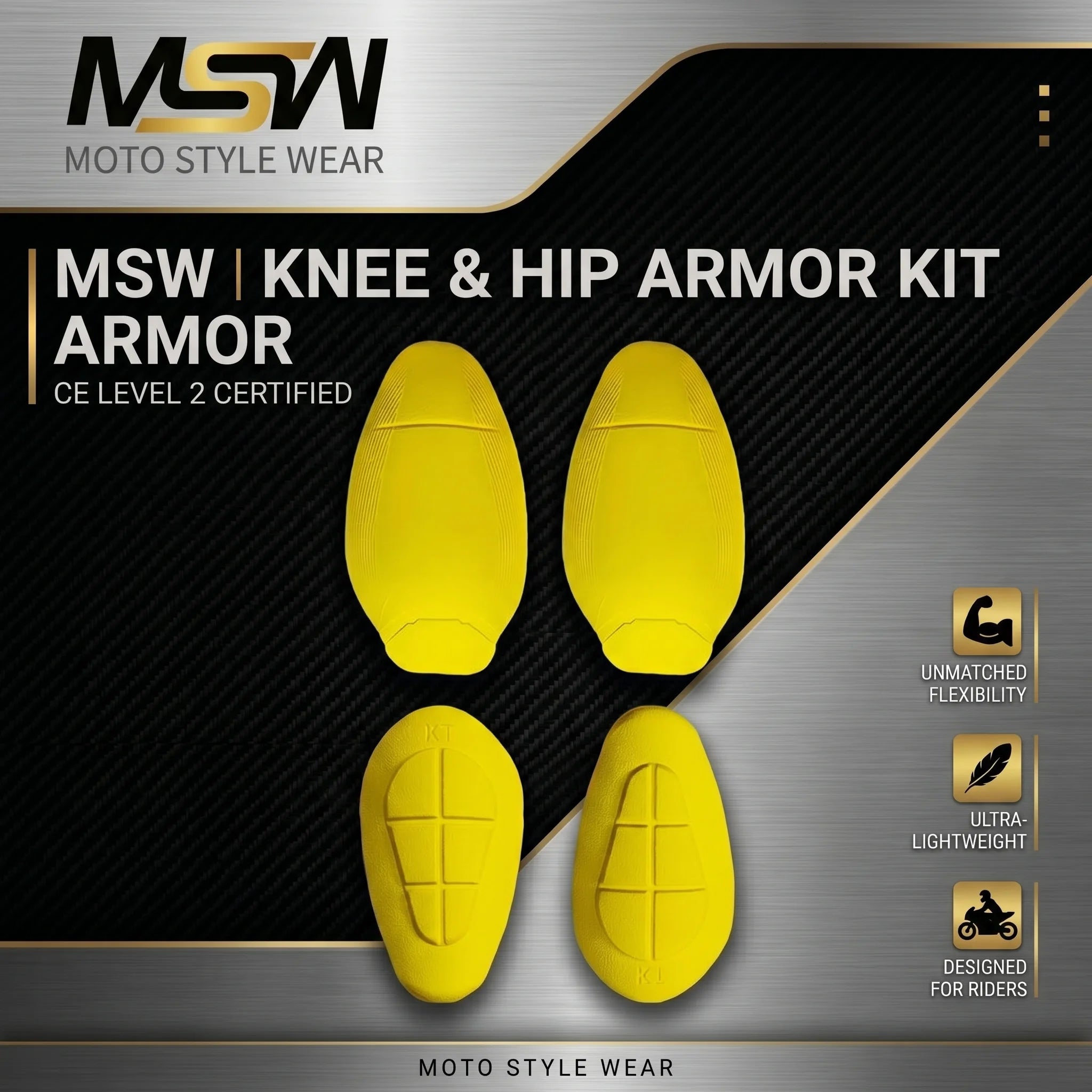 CE-2 Rated Protective Pads Set (Hip & Knee)