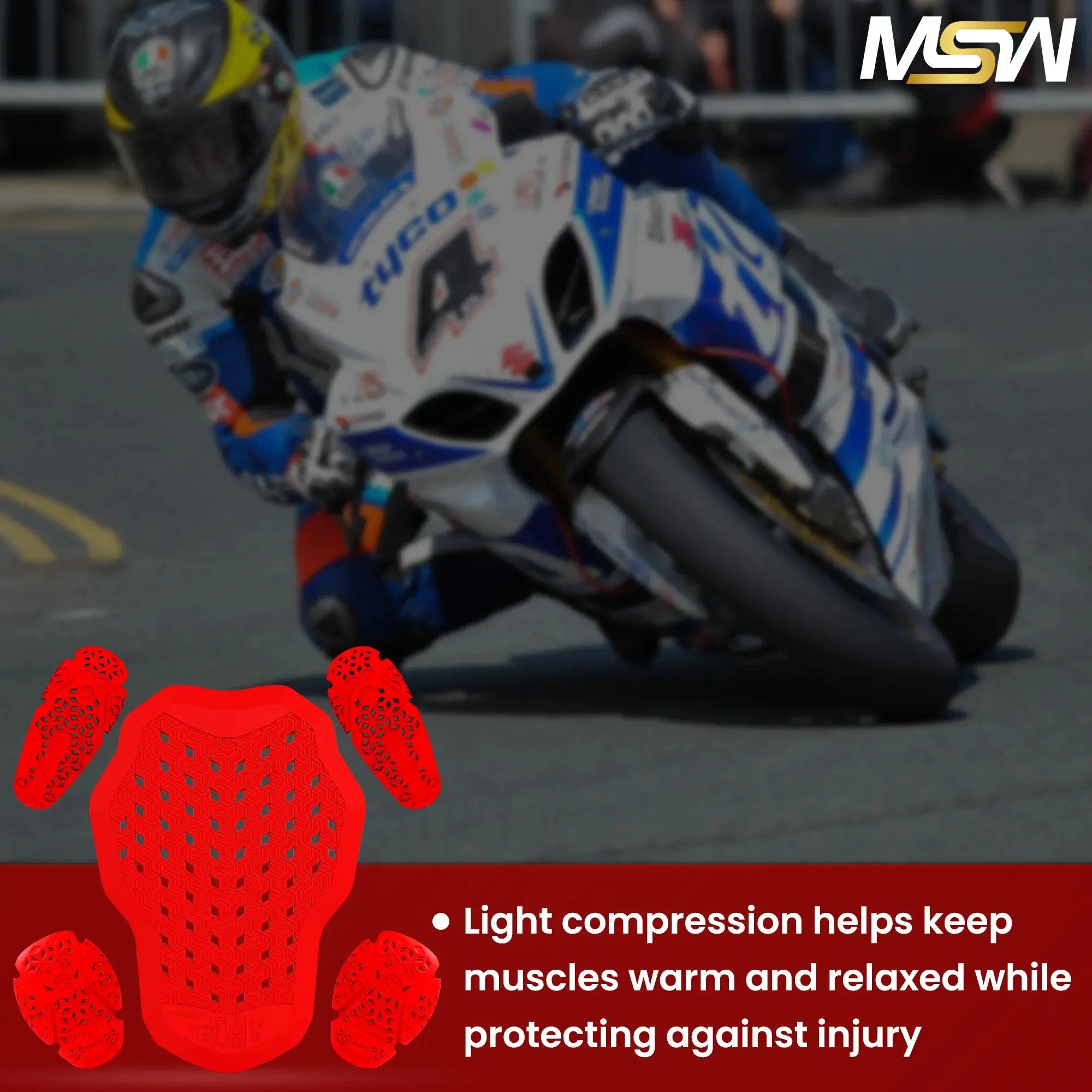 Shock absorbing CE Level 2 motorcycle armor inserts