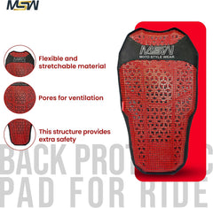 CE Level 2 Rated Back Protector Insert for Adjustable Spine Pad with Straps