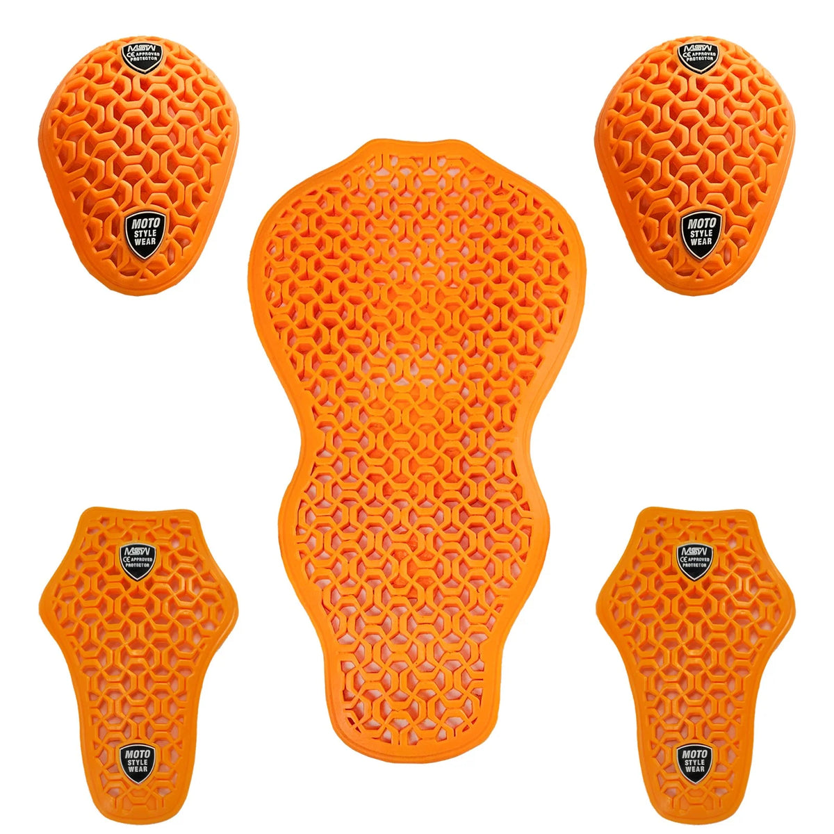 Motorcycle Armor Back Pad Elbow and Shoulder Protection Pads Set