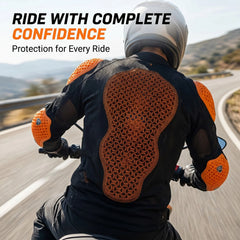Motorcycle Armor Back Pad Elbow and Shoulder Protection Pads Set