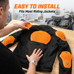 Motorcycle Armor Back Pad Elbow and Shoulder Protection Pads Set
