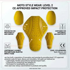 CE-2 Rated Protective Pads Set (Center-Back, Shoulder, & Elbow)