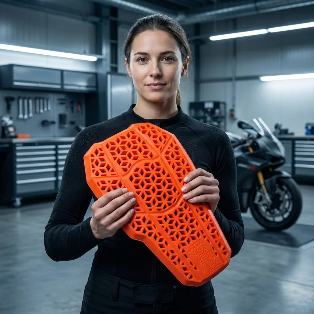 CE Level 2 protective armor inserts for motorcycle riding gear