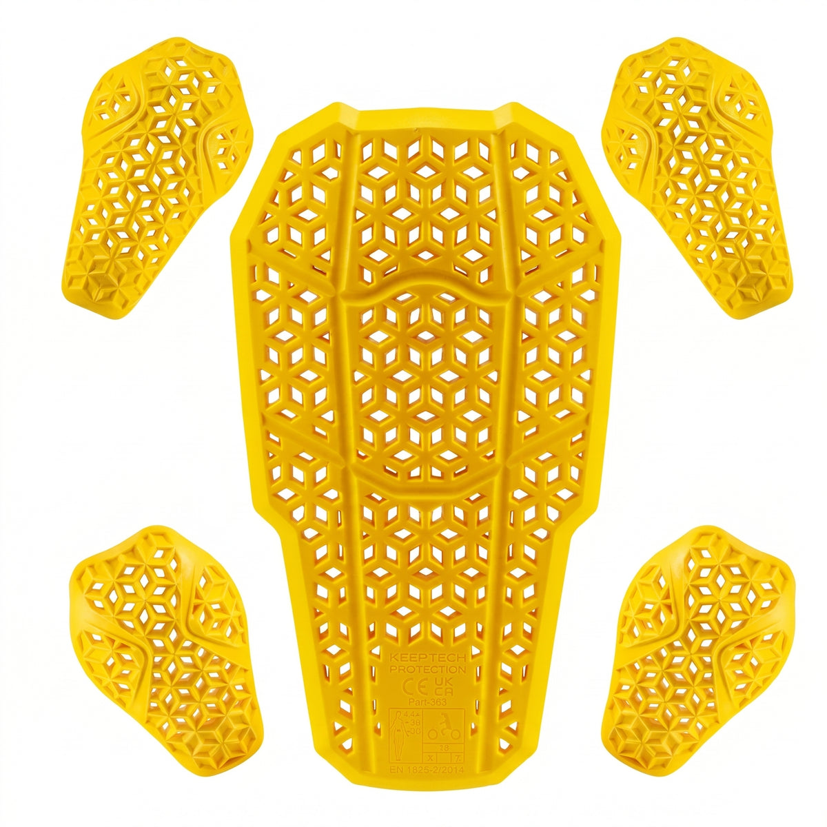 CE Level 2 Armor Pad Set – 5-Piece Motorcycle Jacket Inserts